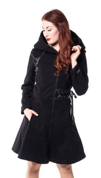 Płaszcz gotycki z kapturem Tears Coat XL
