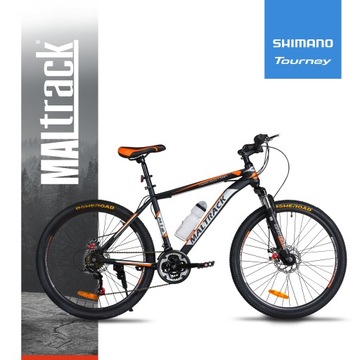 ГОРНЫЙ ВЕЛОСИПЕД SHIMANO 26 ДЮЙМОВ, 18 СКОРОСТЕЙ, ДИСКОВЫЕ ТОРМОЗА, СТАЛЬНАЯ РАМА 18,5 ДЮЙМА