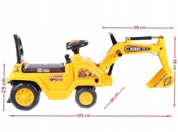 ТОЛКАЮЩИЙ ЭКСКАВАТОР С ПОДВИЖНЫМ ПРИВОДНЫМ КОВШОМ