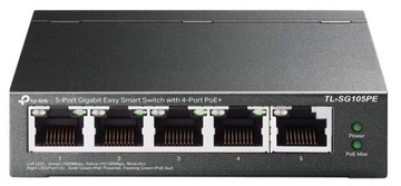 TP-Link TL-SG105PE 5-portowy gigabitowy przełącznik Easy Smart z 4 portami