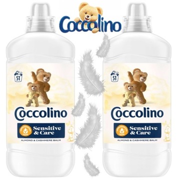 Coccolino Płyn do płukania Sensitive Almond 2 x 1,275l 102 prania