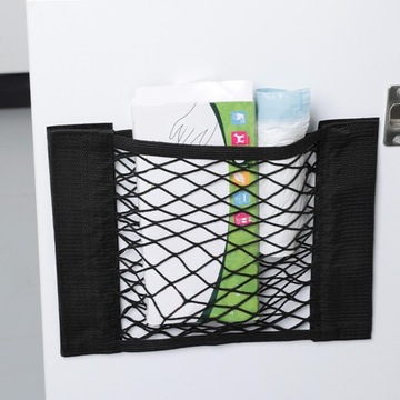 Naklejka ścienna Organizer Torba z taśmą samoprzylepną Siatka do samochodu kempingowego 25 cm x 40 cm