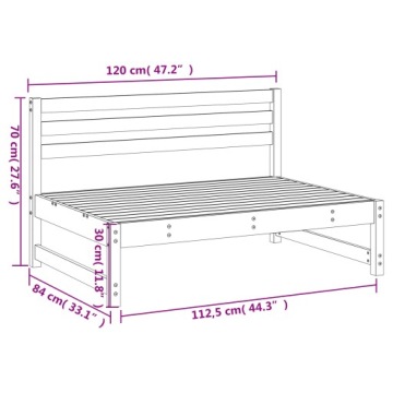 vidaXL Диван Garden Center Серый 120x80 см