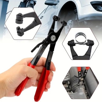 SZCZYPCE DO OPASEK ZACISKOWYCH ROZPRĘŻNYCH PROSTE ZESTAW SZCZYPIEC 2 SZTUKI