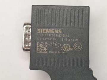 Угловой разъем 9-контактный DB9 PROFIBUS DP * SIEMENS 1P 6ES7 972-0BA52-0XA0