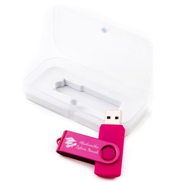 ПОДАРОЧНЫЙ Флеш-накопитель с ГРАВИРОВКОЙ, 32 ГБ, USB 2.0 + КОРОБКА НА КОНЕЦ ГОДА для СТУДЕНТА