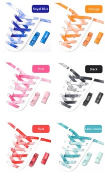 1 Pair Magnetic Lock Shoelaces for Sneaker Rainbow Gradient Flat Elastic