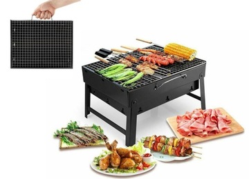 GRILL OGRODOWY PRZENOŚNY SKŁADANY WALIZKA TURYST