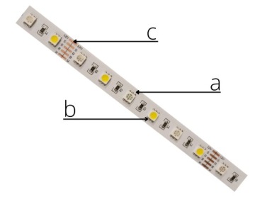 RGB + нейтральная светодиодная лента 16м с сенсорным пультом