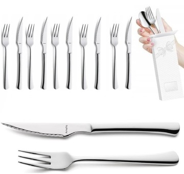 AMEFA 24 СТОЛОВЫЕ НОЖИ, ВИЛКИ, ГРИЛЬ, СТЕЙК, ЧУЛЕТЕРО, ПИЦЦА СВИНЫЕ ЧОПЫ