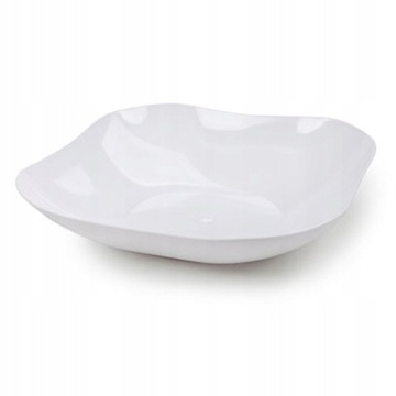 MISKA PÓŁMISEK SALATERKA PLASTIKOWA BIAŁA 24x24cm