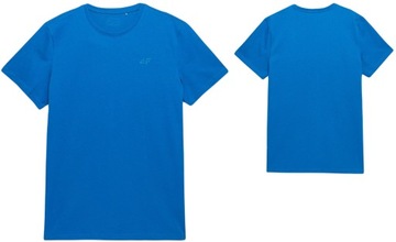 4F T-shirt Koszulka Męska TTSHM536 NIEBIESKA XXL