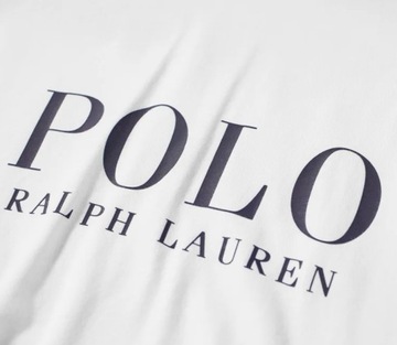 Koszulka Longsleeve Polo Ralph Lauren Długi Rękaw Biała Logo Napis L