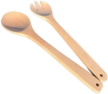 НАБОР КУХОННЫХ ЛОЖЕК ИЗ 2 ДЕРЕВЯННЫХ ЛОЖЕК ДЛЯ САЛАТА OLDMAN 30см.