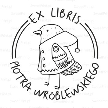 Personalizowany stempel Ex Libris PTASZEK