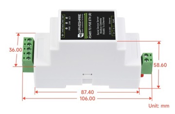 Преобразователь RS485 в Ethernet PoE RS485/RJ45