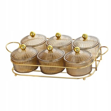 Dekoracja Nordic Nut Tray Przezroczyste 3 miski
