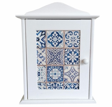 ШКАФ ДЛЯ КЛЮЧЕЙ, ВЕШАЛКА, 100% ДЕРЕВО, БЕЛЫЙ