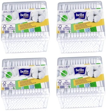 Patyczki higieniczne pudełko Bella Cotton 200szx4