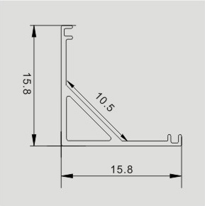 Анодированный профиль длиной 2 м для LED ANGLE - CORNER