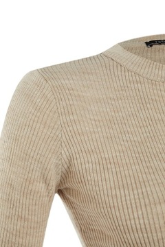 Trendyol Stone Basic Sweter w prążki L