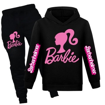Barbie The Movie bluza chłopięca i dziewczęca zestaw spodni casualowychz