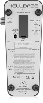 HB01 Многофункциональная педаль эффектов Behringer Wah-Wah