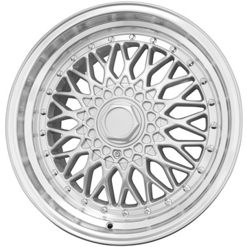 SREBRNE FELGI Z RANTEM 17 4X100 BMW 3 E30 VW GOLF