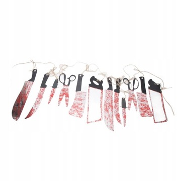12 шт., подвесной баннер с кровавым ножом, ужасные сцены