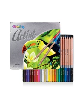kredki ołówkowe Colorino 24k ARTIST metal pudełko