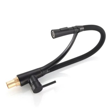 Смеситель для раковины однорычажный, черный.