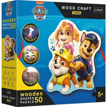 TREFL Puzzle Psi Patrol drewniane 50 el. Zabawny Psi Patrol