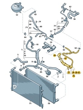 WĄŻ WODY VW/AUDI/SEAT/SKODA ORYGINAŁ 5Q0122101CM