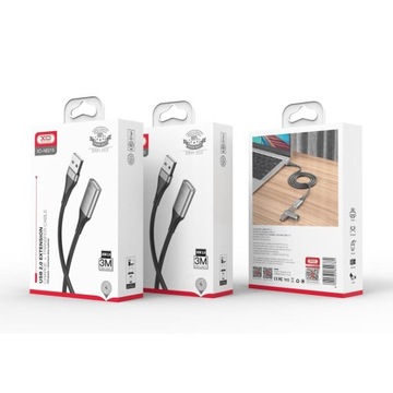 Длинный удлинительный кабель для порта USB 2.0, удлинительный кабель длиной 3 м