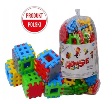 KLOCKI KONSTRUKCYJNE WAFLE MINI ADUSIE 130 el.