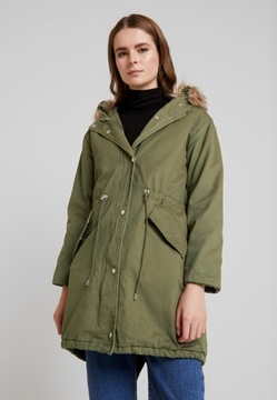 NEW LOOK KURTKA DAMSKA PARKA KHAKI KLASYK 34 FCB