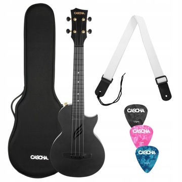 CASCHA CARBON FIBRE SET BLACK - UKULELE KONCERTOWE