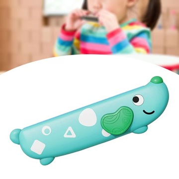 Harmonijka dla dzieci, 16-otworowa harmonijka zabawkowa, edukacyjna muzyczna zieleń