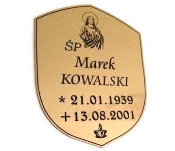 Tablica nagrobna tabliczka GRAWEROWANA trwała