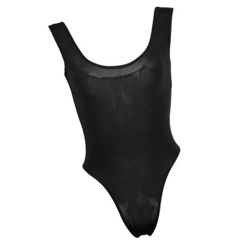Damski jednoczęściowy strój kąpielowy bikini czarny