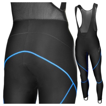 Spodnie Rowerowe XL na Rower Kolarskie na Szelkach Długie Męskie z Wkładką