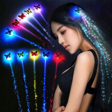 HAIR CAP LED-бабочка, светящаяся коса для волос
