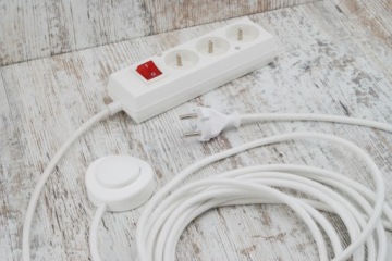 Белый хлопковый трос с натуральной оплеткой-пауком своими руками.