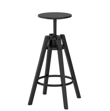 Hoker Ikea czarny 74 cm drewno