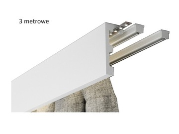 LISTWA Karniszowa, OSŁONA Karnisza LED LK-01 10cm - NOWOŚĆ 3 metry