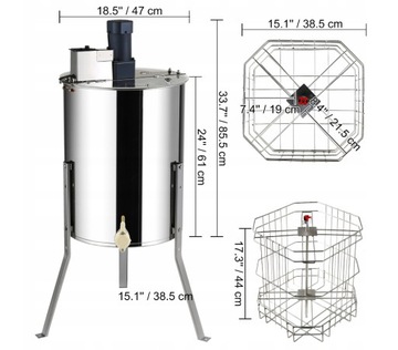 ЭЛЕКТРИЧЕСКАЯ МЕДОГОНКА 4/8 РАМА 140ВТ 48x23/48x16см