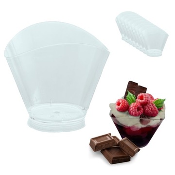 Pojemnik fingerfood pojemniki na desery przekąski fala 120 ml 24 szt.