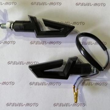 Светодиодные указатели поворота мотоцикла с черной стрелкой uni