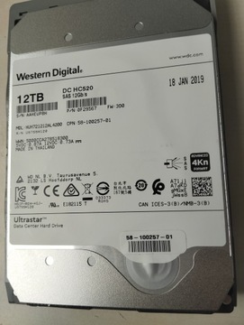 WD 12TB HUH721212AL4200 SAS 12G 4KN