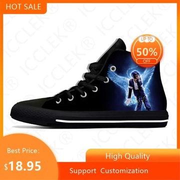 wysokie buty płócienne Gorący król Pop Michael Jackson muzyka rockowa modne